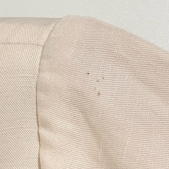 Cami NYC Owen Blazer Silk Linen Notch Lapel Button Front Jacket Ceramic Ivory XL - Picture 13 of 16